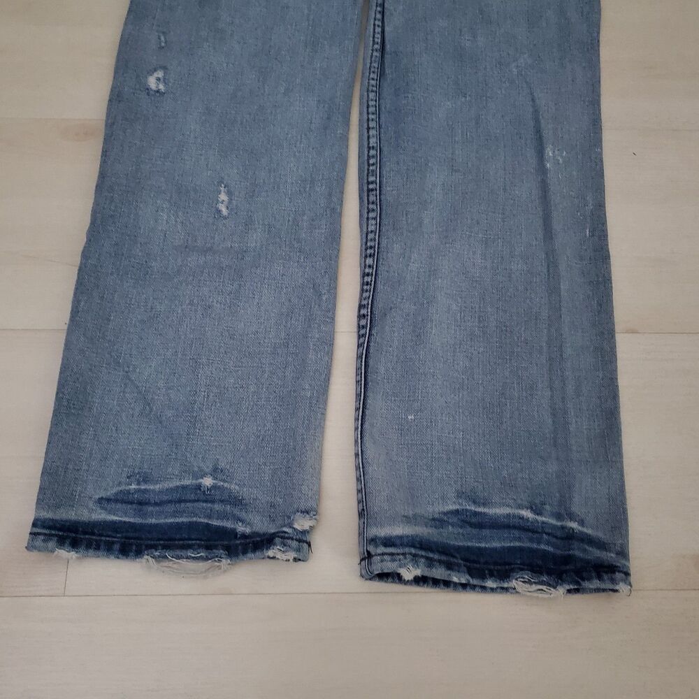 Armani Exchange AX Distressed Denim Jeans Mens Size 30S Grunge Y2K Streetwear - Picture 6 of 9